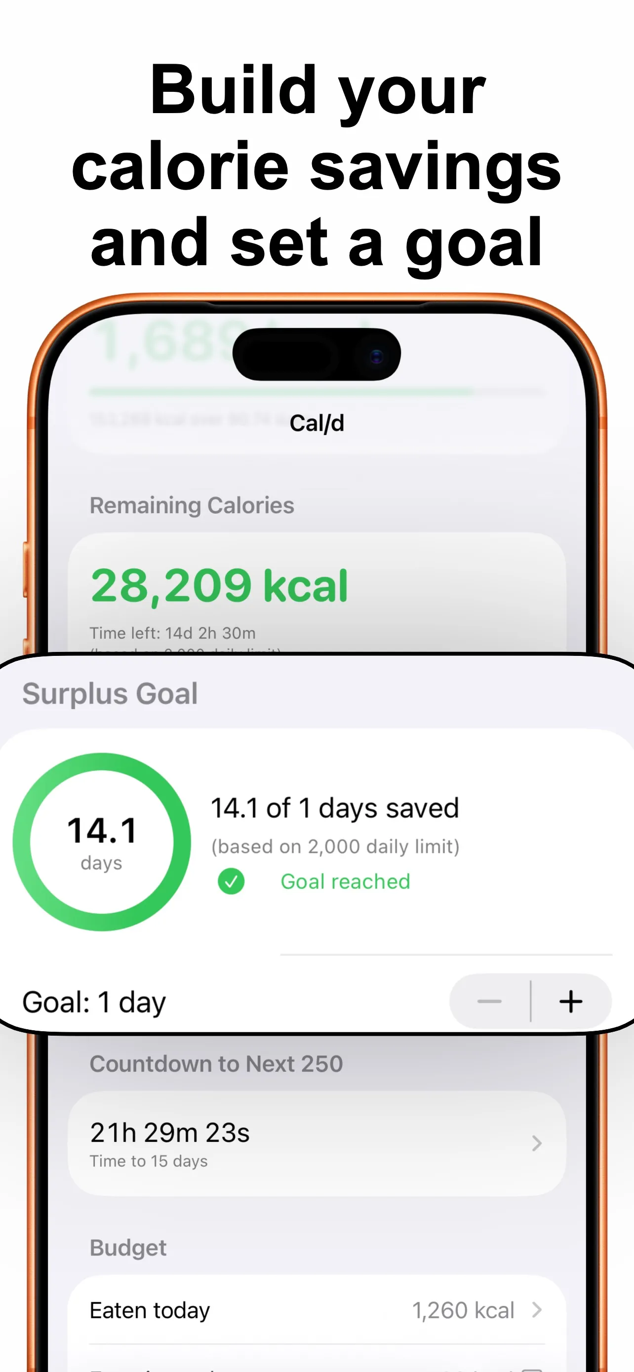 Set a surplus goal